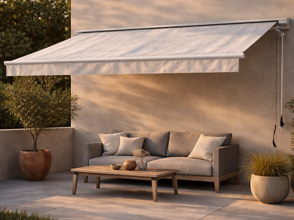 outsunny manual retractable patio sun shade awning