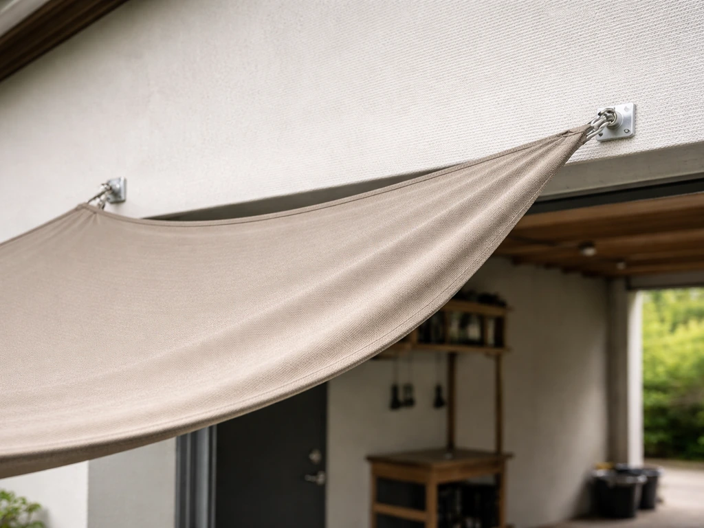 Close-up of a canopy fit issue showing misaligned attachment points and curved arc.